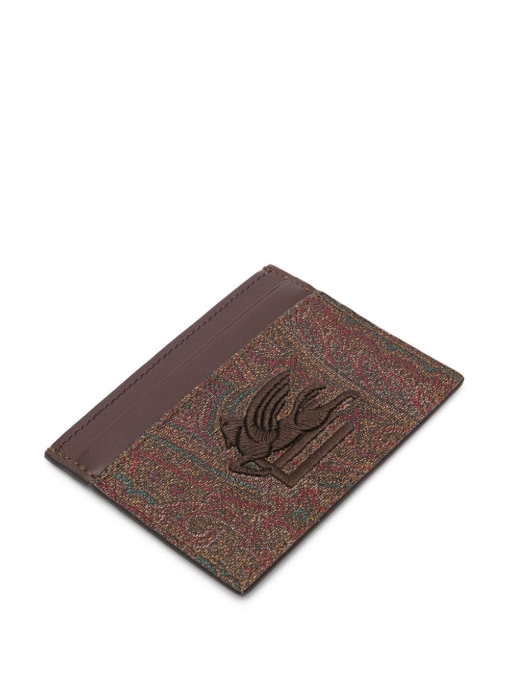 Pegaso-embroidered cardholder - 3