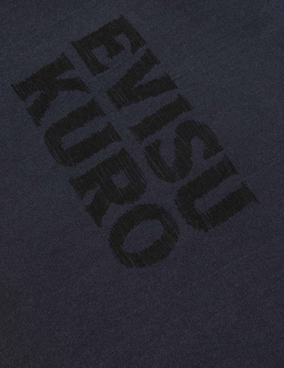 Seagull and Logo Print Washed Relax Fit T-Shirt - 5