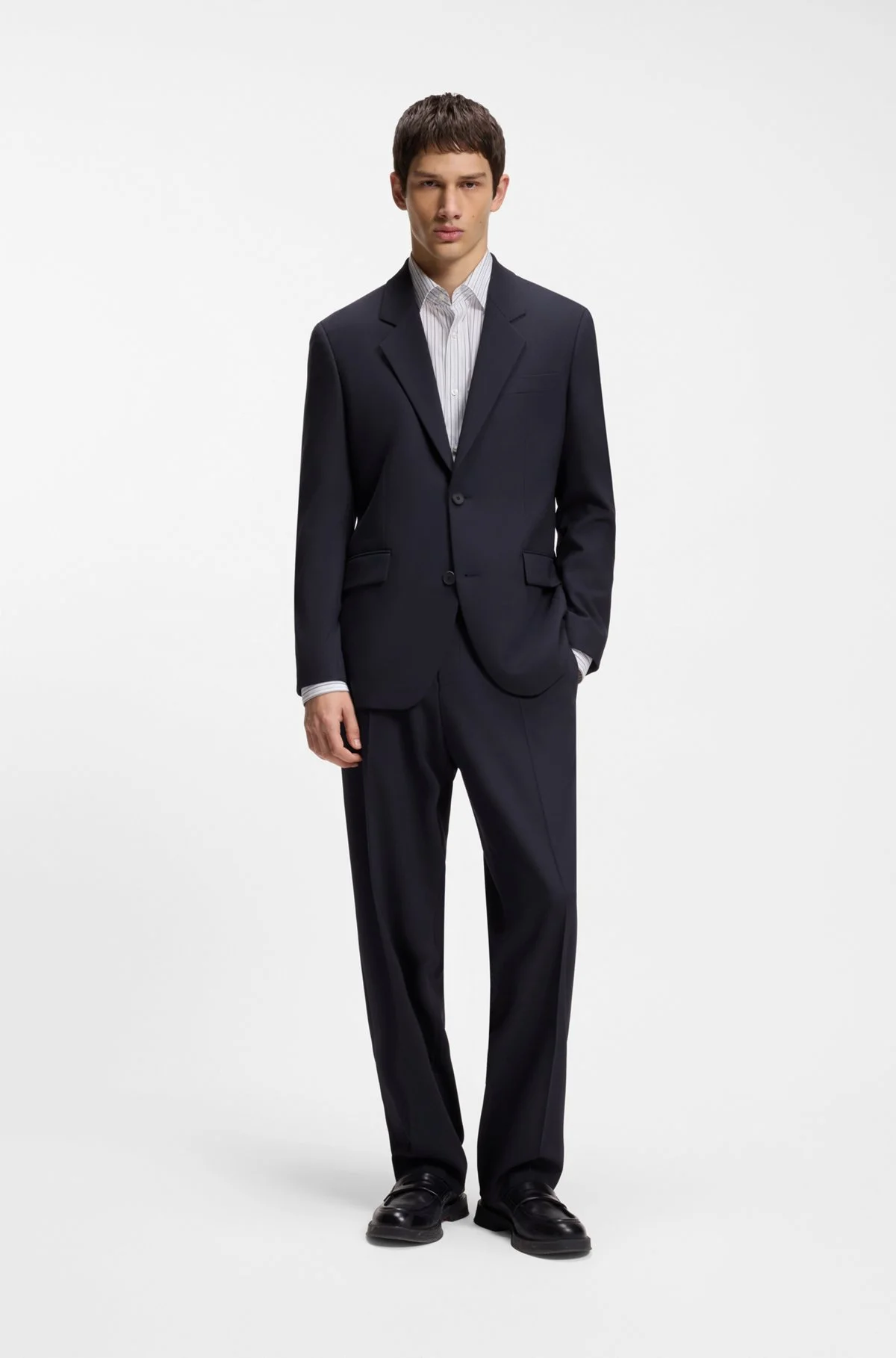 TWO-PIECE MODERN-FIT SUIT IN STRETCH TWILL - 1