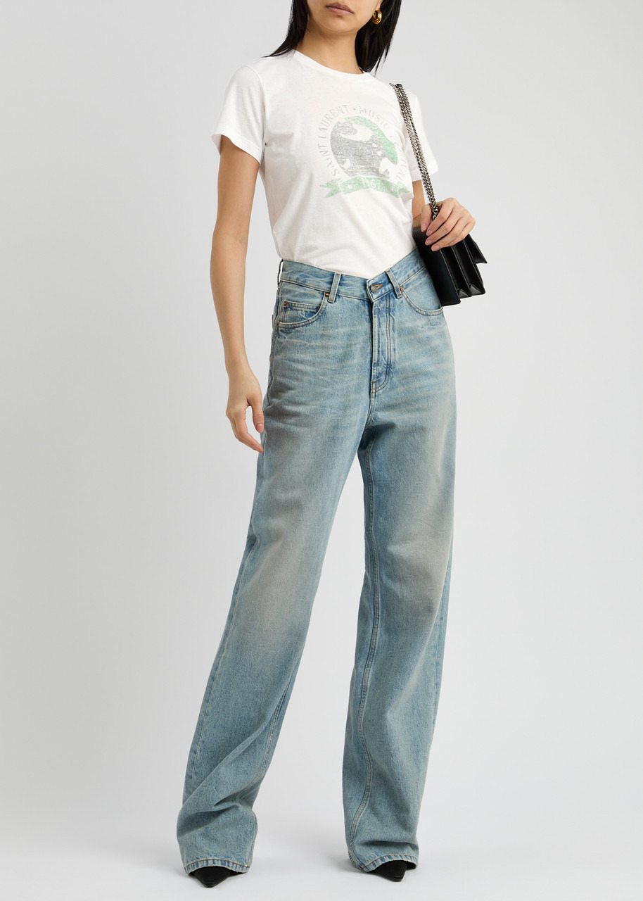 Saint Laurent Logo-print Cotton T-shirt - 4