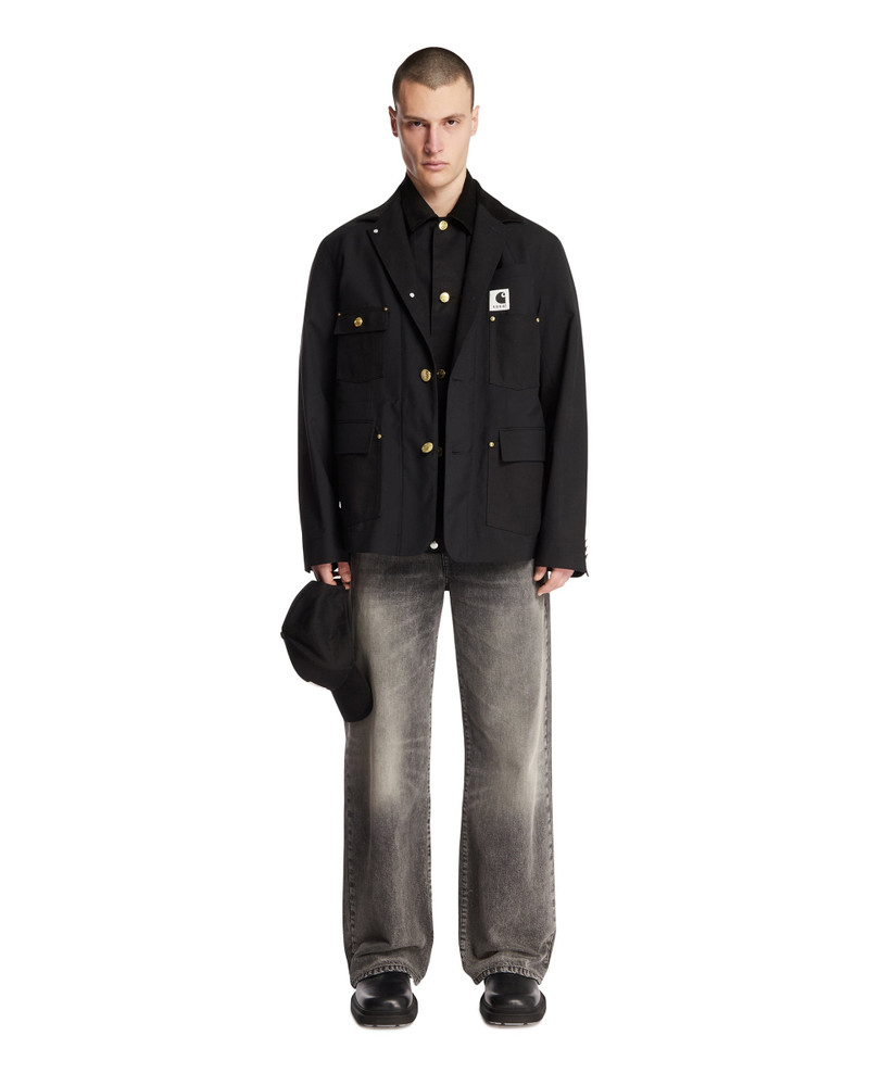 sacai Sacai x Carhartt WIP Black Suiting Duck Jacket outlook