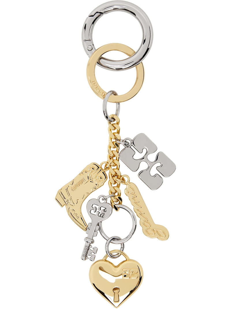 Gold & Silver Bou Charms Keychain 1