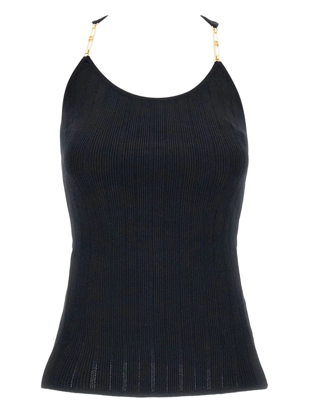 chain-strap ribbed tank top - 1