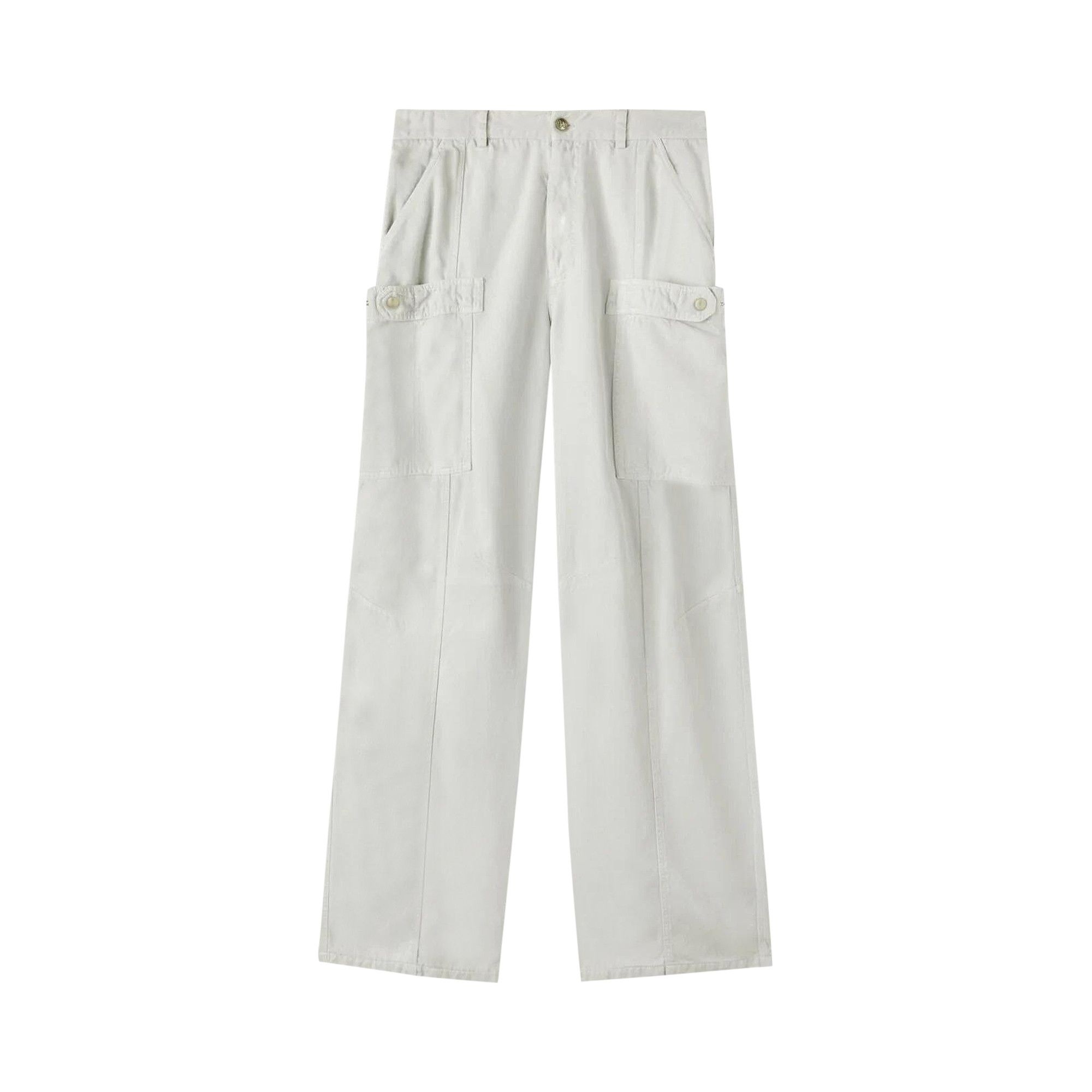 Palm Angels Monogram Pockets Pants 'Light Grey' - 1