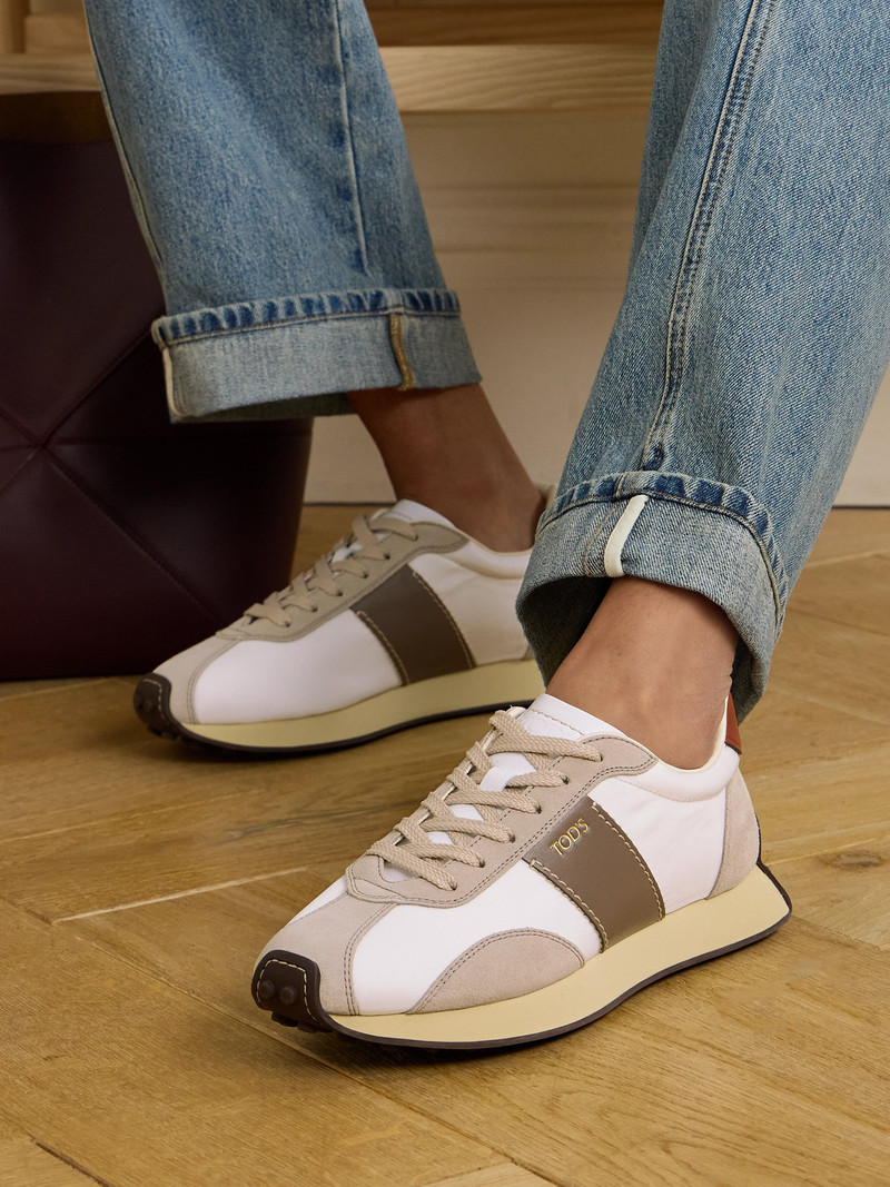 Tod's Sportivo Active Leather And Suede Sneakers outlook