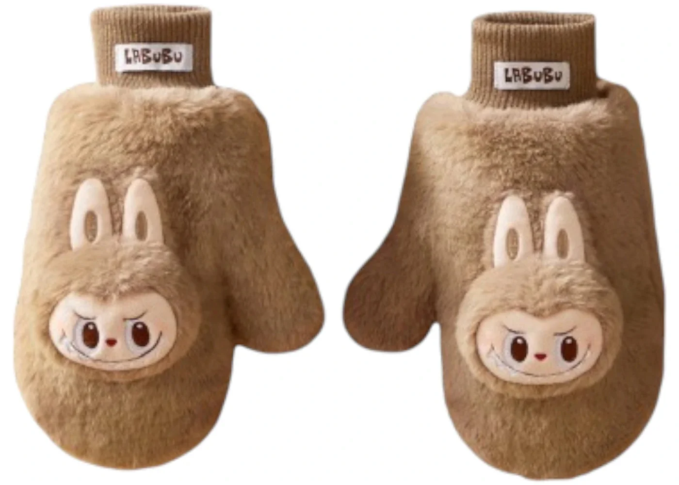 Pop Mart The Monsters Labubu Warm Fluffy Holiday Series Plush Gloves - 1