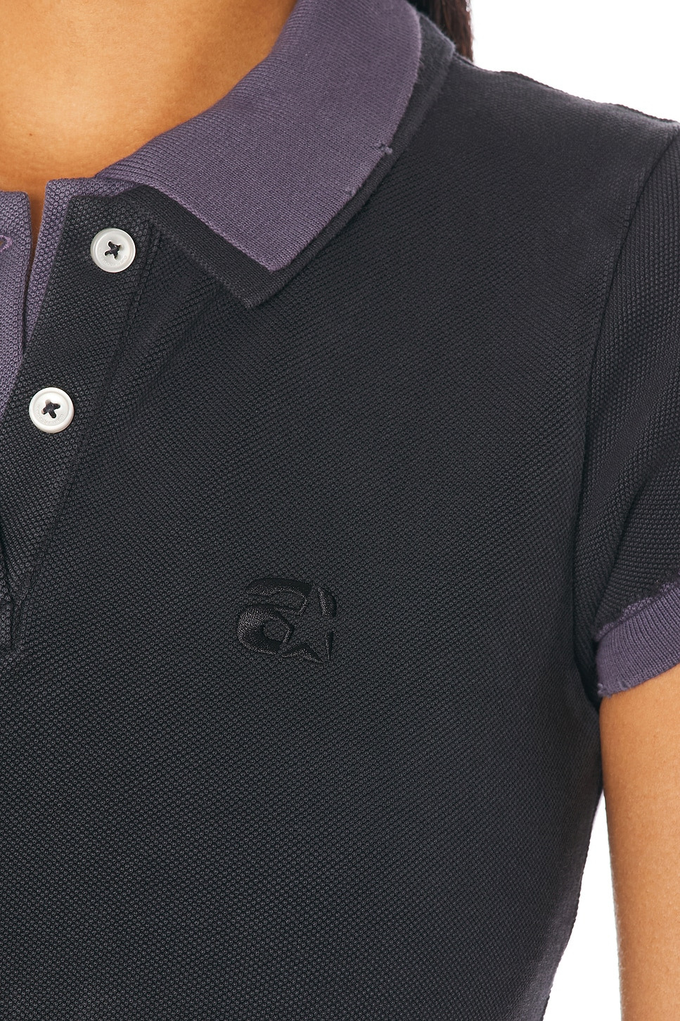 Layered Short Sleeve Polo Mini Dress - 4