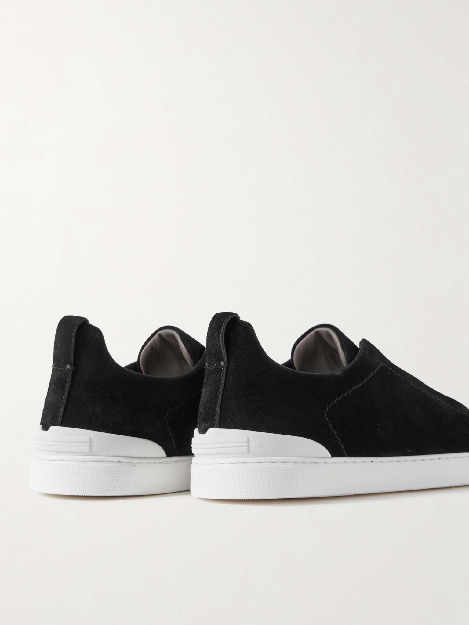 Triple Stitch Suede Sneakers - 5
