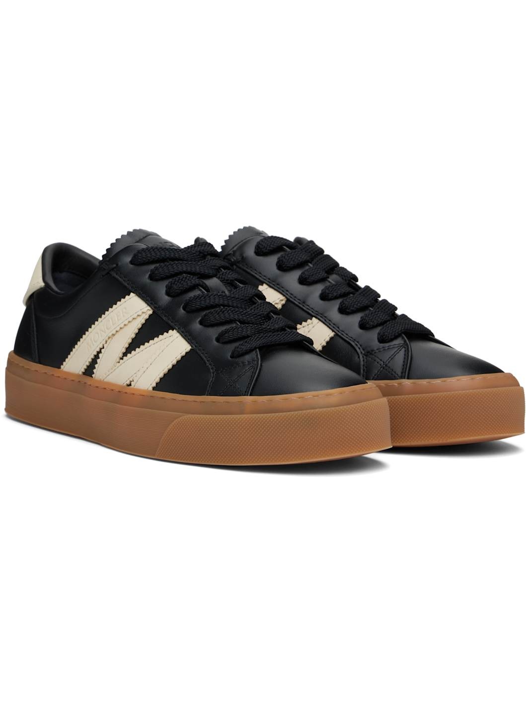 Black Monaco2 Leather & Nubuck Sneakers - 4