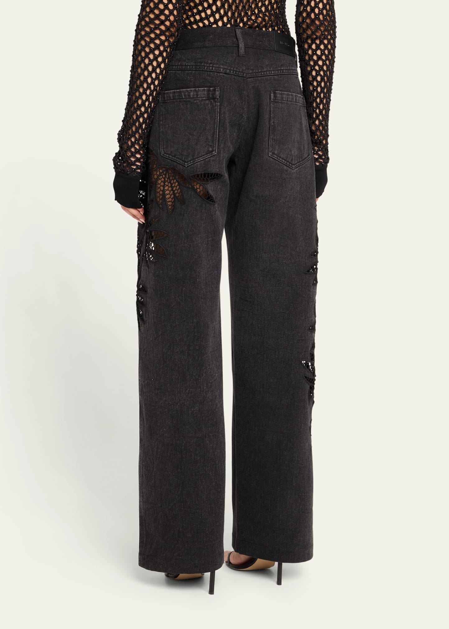 Stulla Botanical Cutout Wide-Leg Jeans - 3
