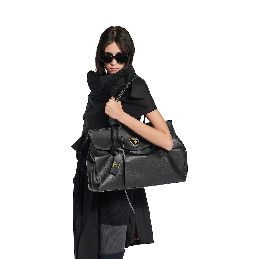 Women's Balenciaga | Automobili Lamborghini Carrie Carry All Bag  in Black - 7