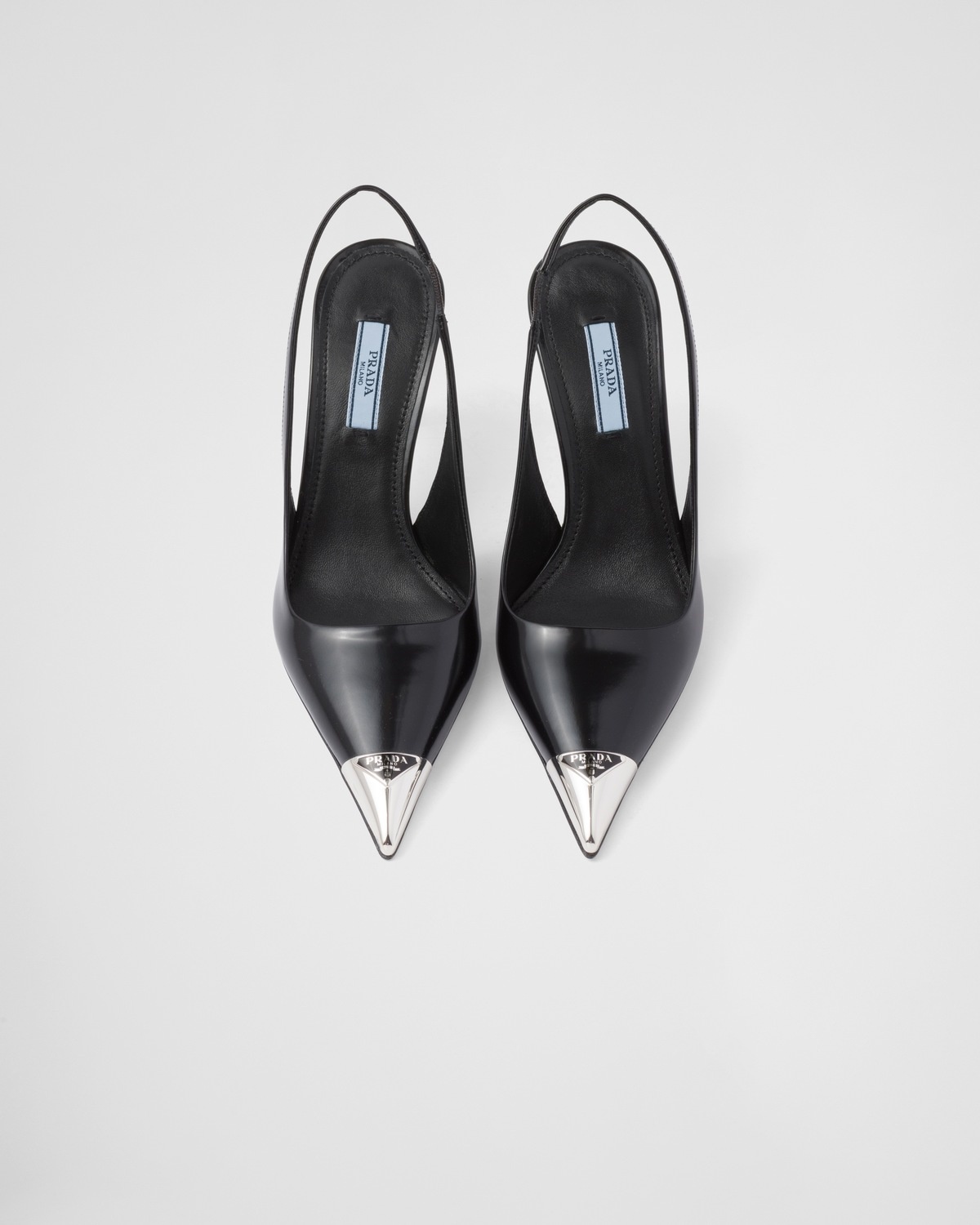 Brushed leather slingback pumps - 4