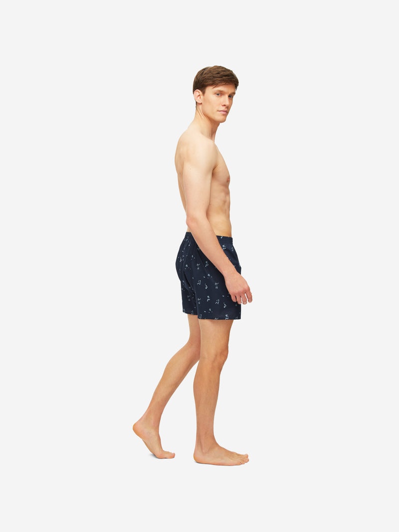 Men's Classic Fit Boxers Nelson 91 Cotton Batiste Navy - 4