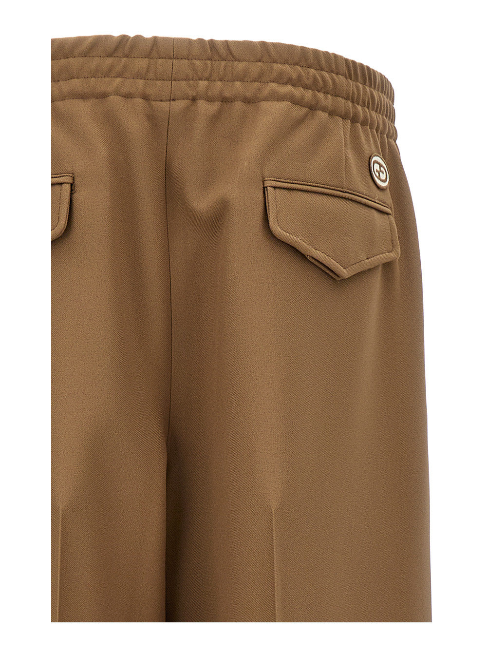 Gucci Men Beige Tapered Leg Trousers In Technical Fabric Man - 3