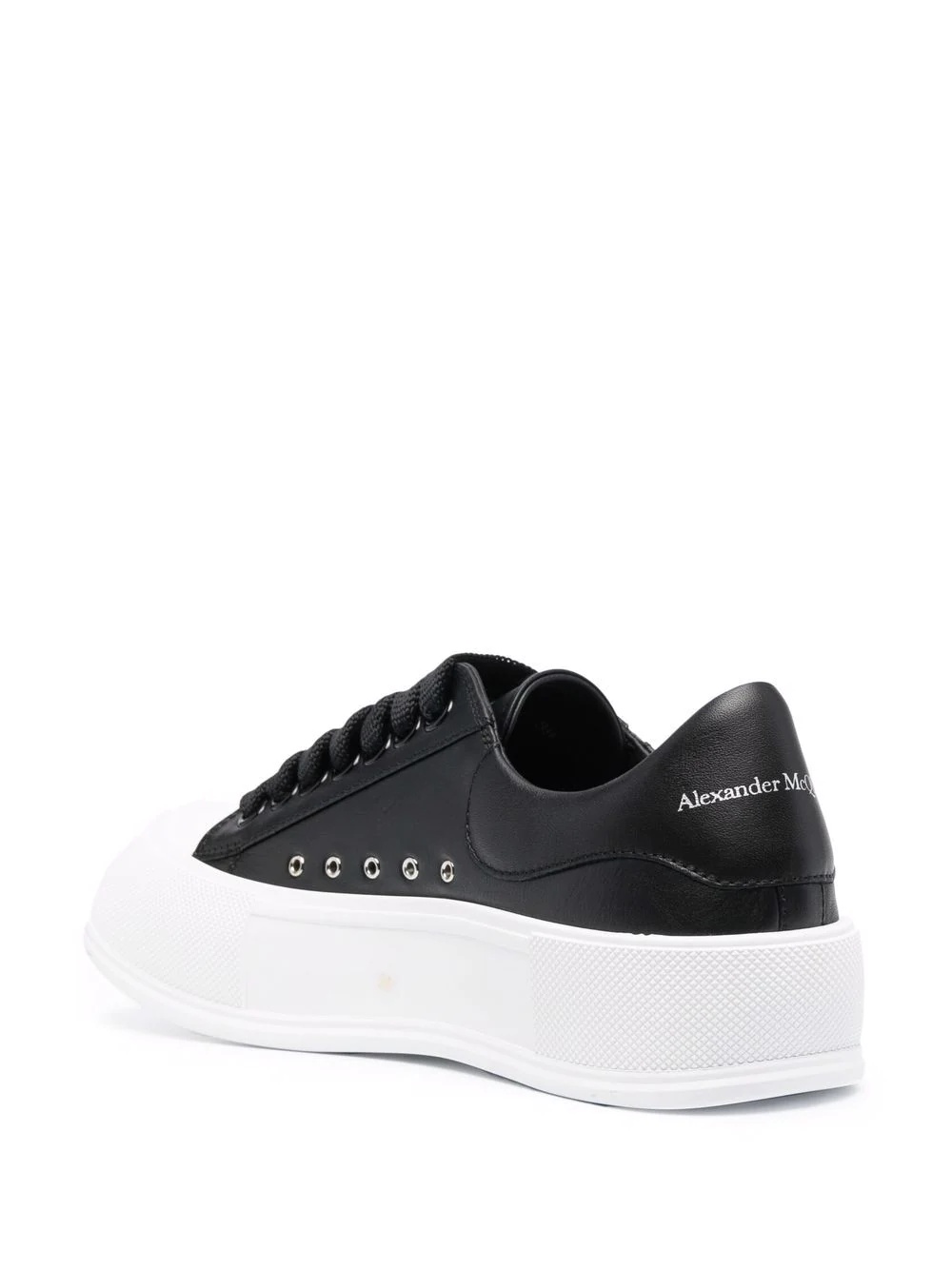 logo-print low-top sneakers - 3