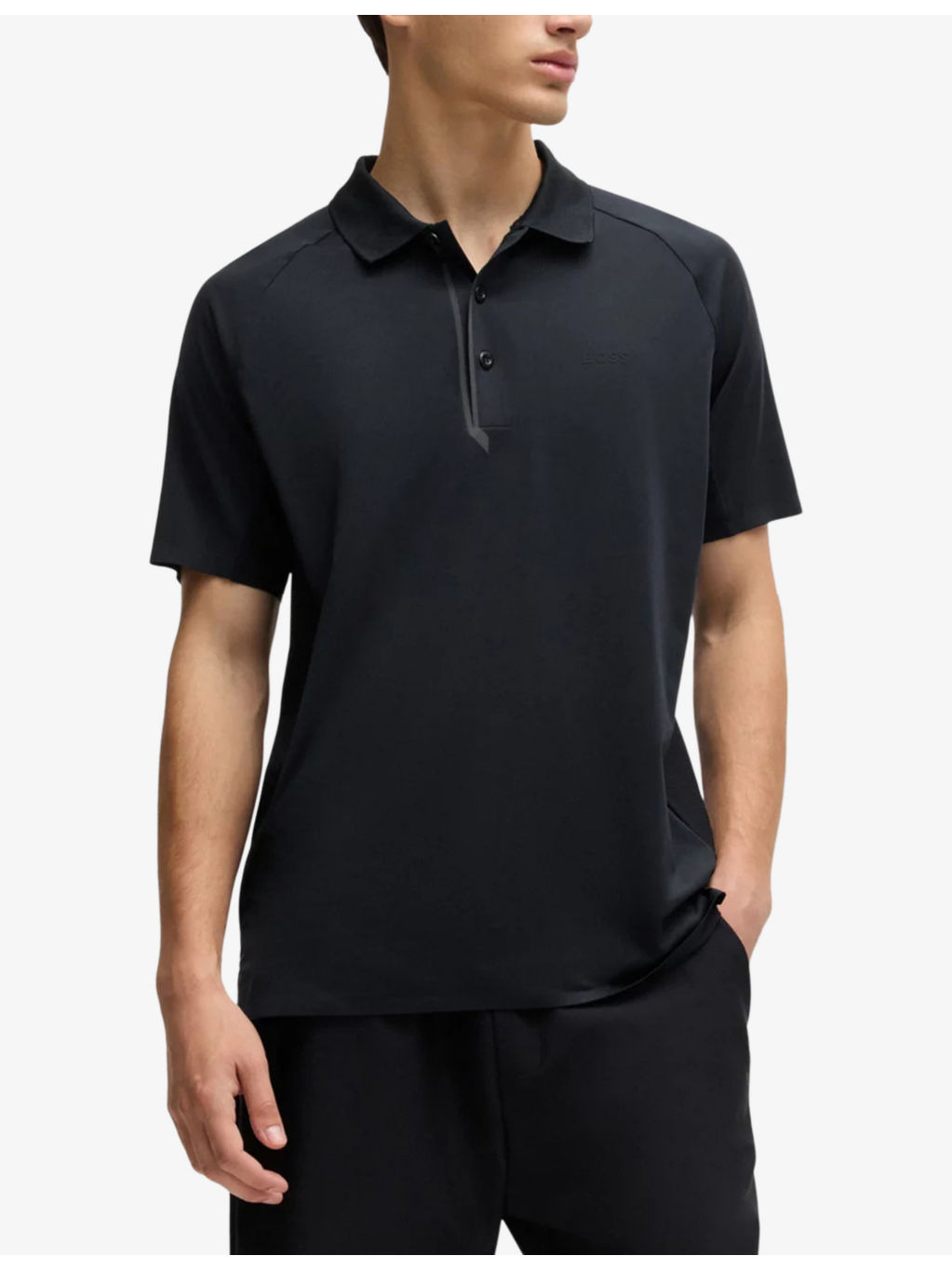 Reflective-Logo Tech-Knit Jersey Polo Shirt - 3