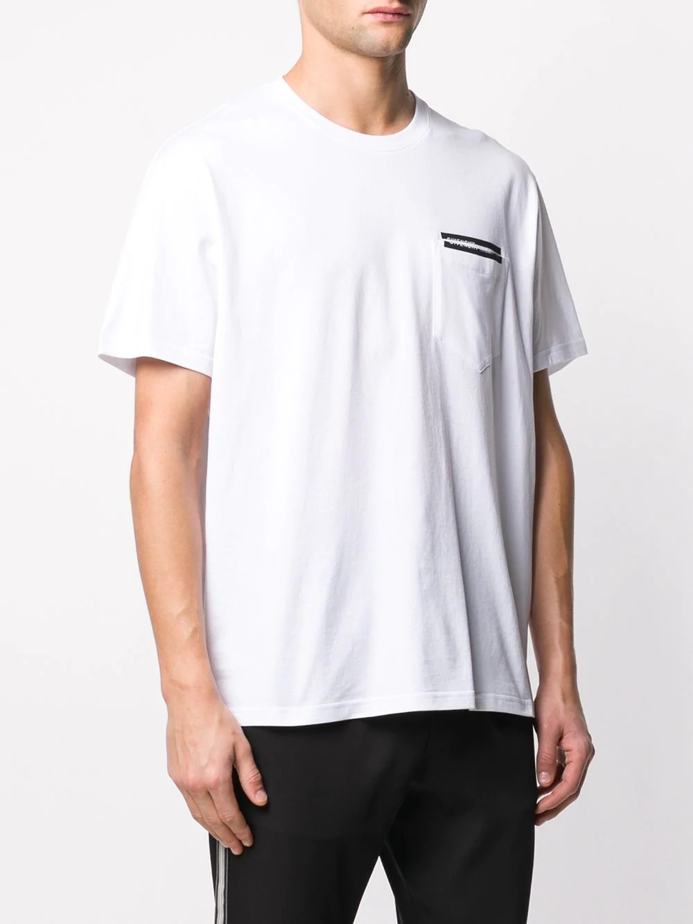 ribbon trimmed logo T-shirt - 3