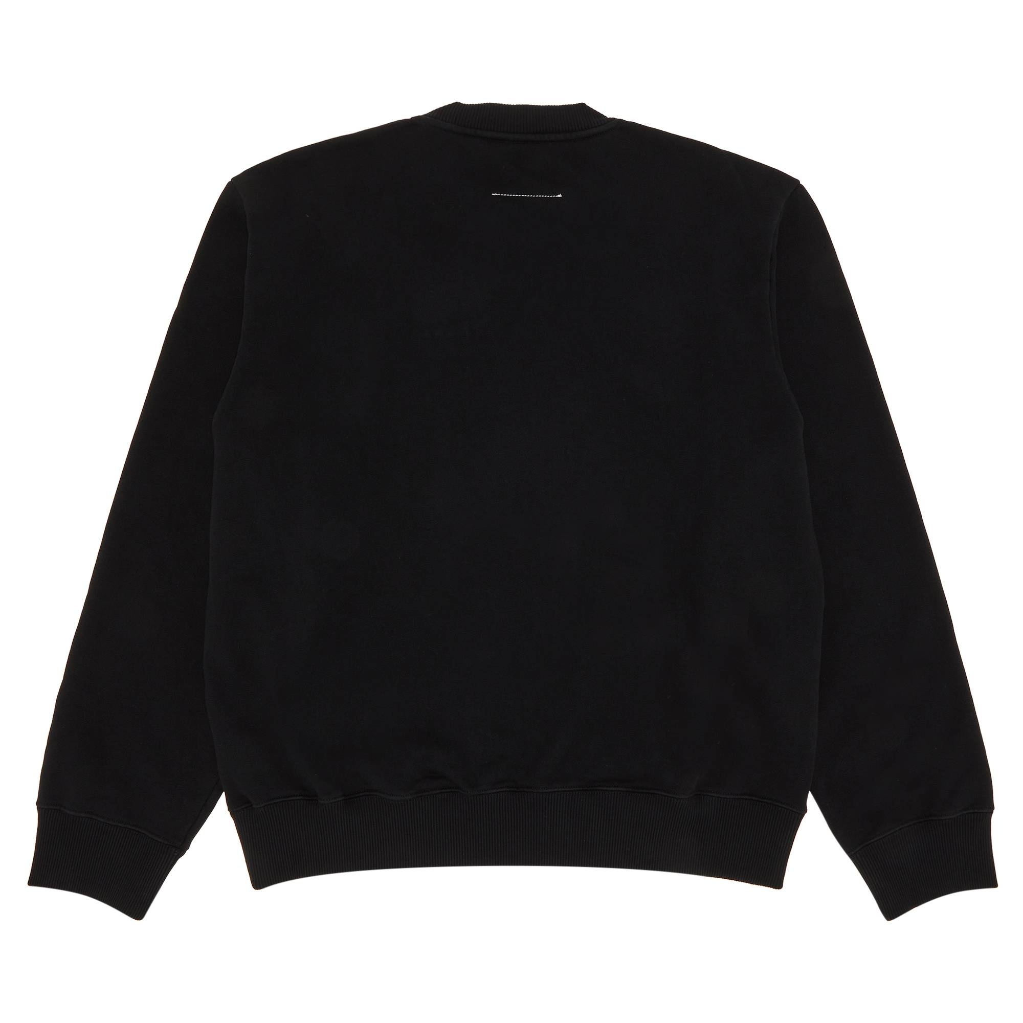 MM6 Maison Margiela Unbrushed Jersey Crewneck Sweatshirt 'Black' - 2