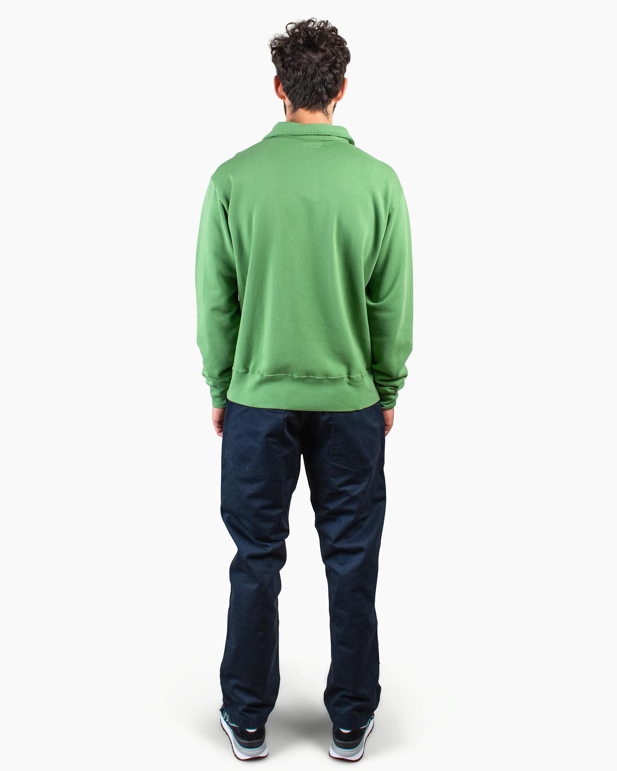Quarter Zip Sweatshirt Faded Green - 3