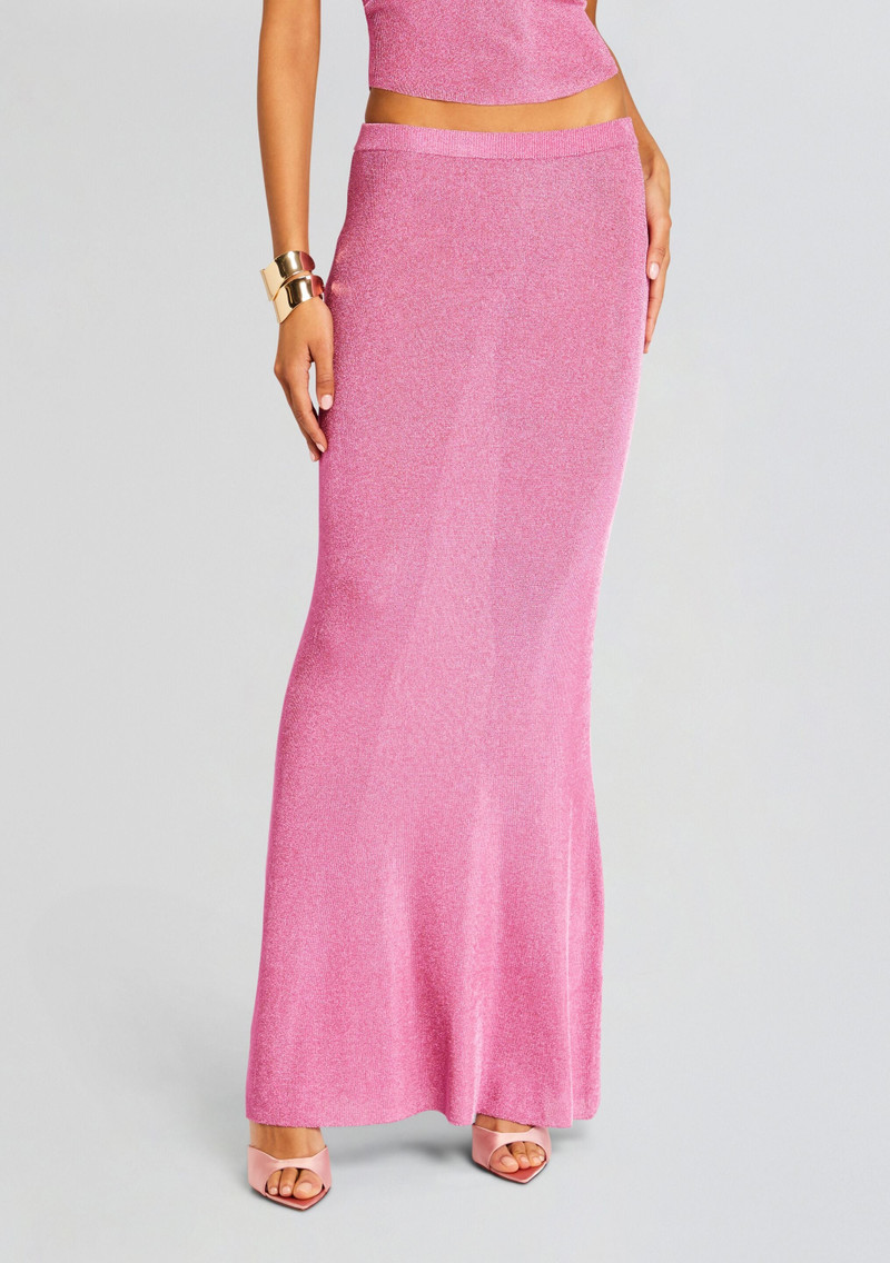 HARMONY METALLIC KNIT MAXI SKIRT 1