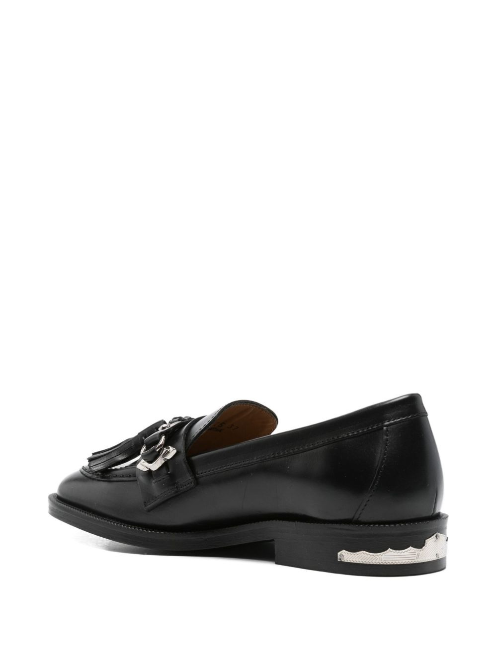 tassel-embellished leather loafers - 3