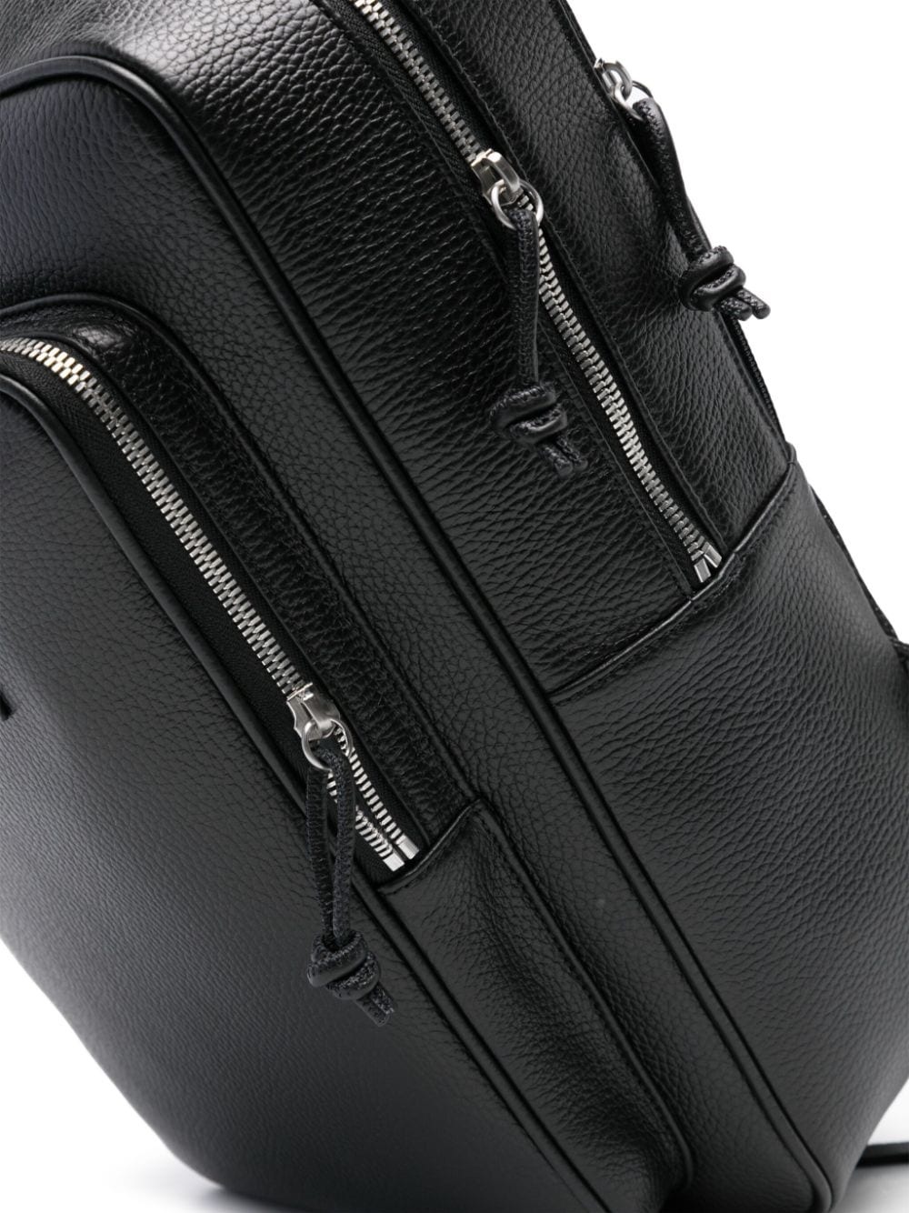 grained-leather backpack - 4