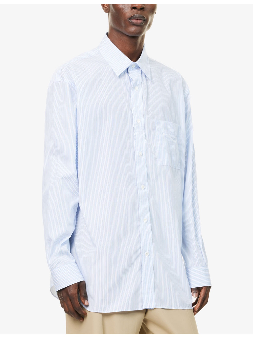 Stripe-Print Graphic-Embroidered Cotton-Poplin Shirt - 3