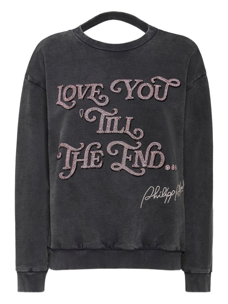 open back roundneck sweatshirt 1