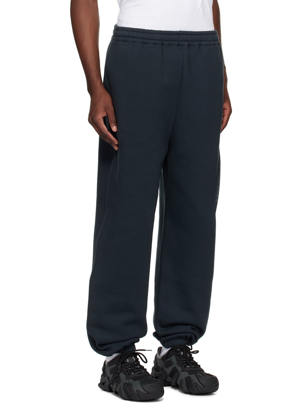 Black Pinched Logo Sweatpants - 2