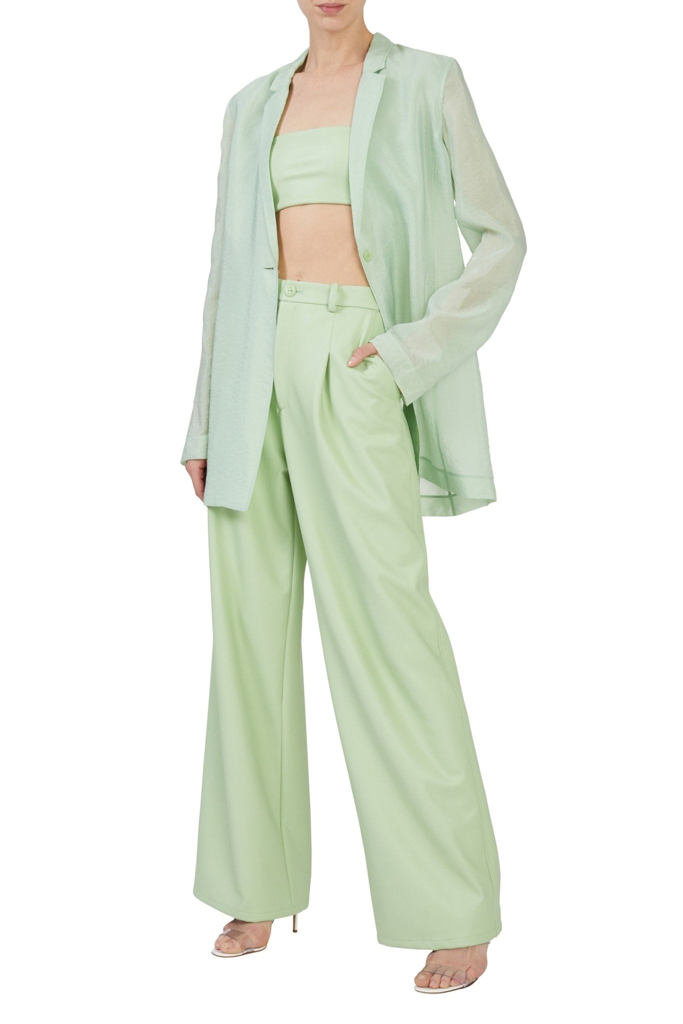 Textured Sheer Cupro Blazer - 3
