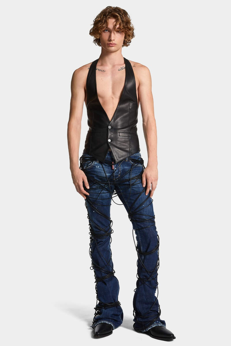 BELTED LEATHER WAISTCOAT 6