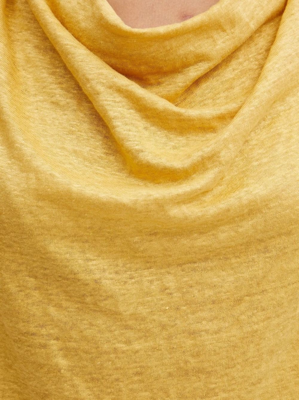 cowl-neck short-sleeve blouse - 4