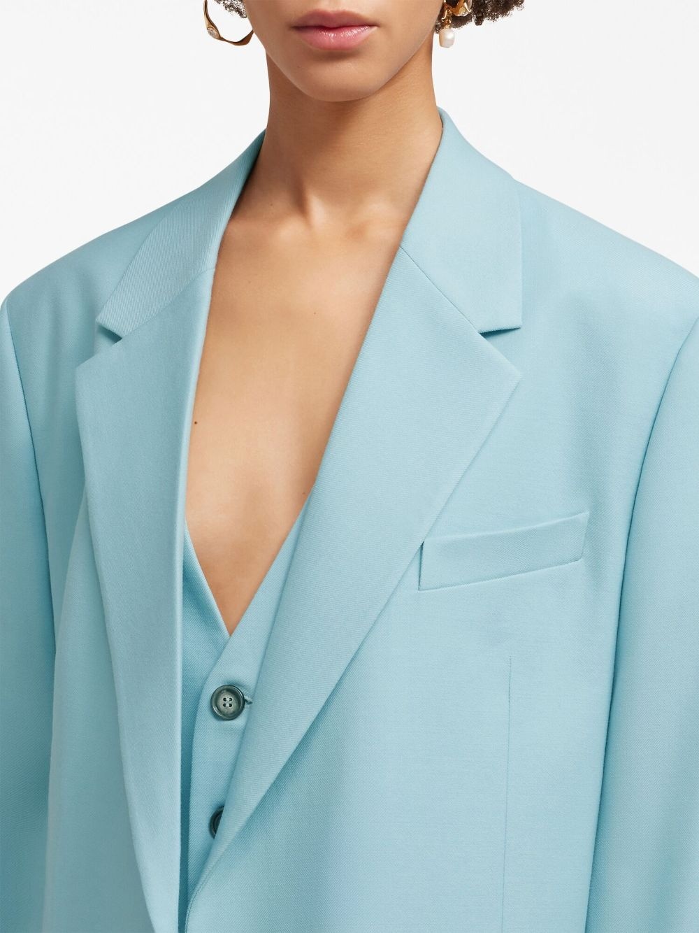 oversize single-breasted blazer - 6