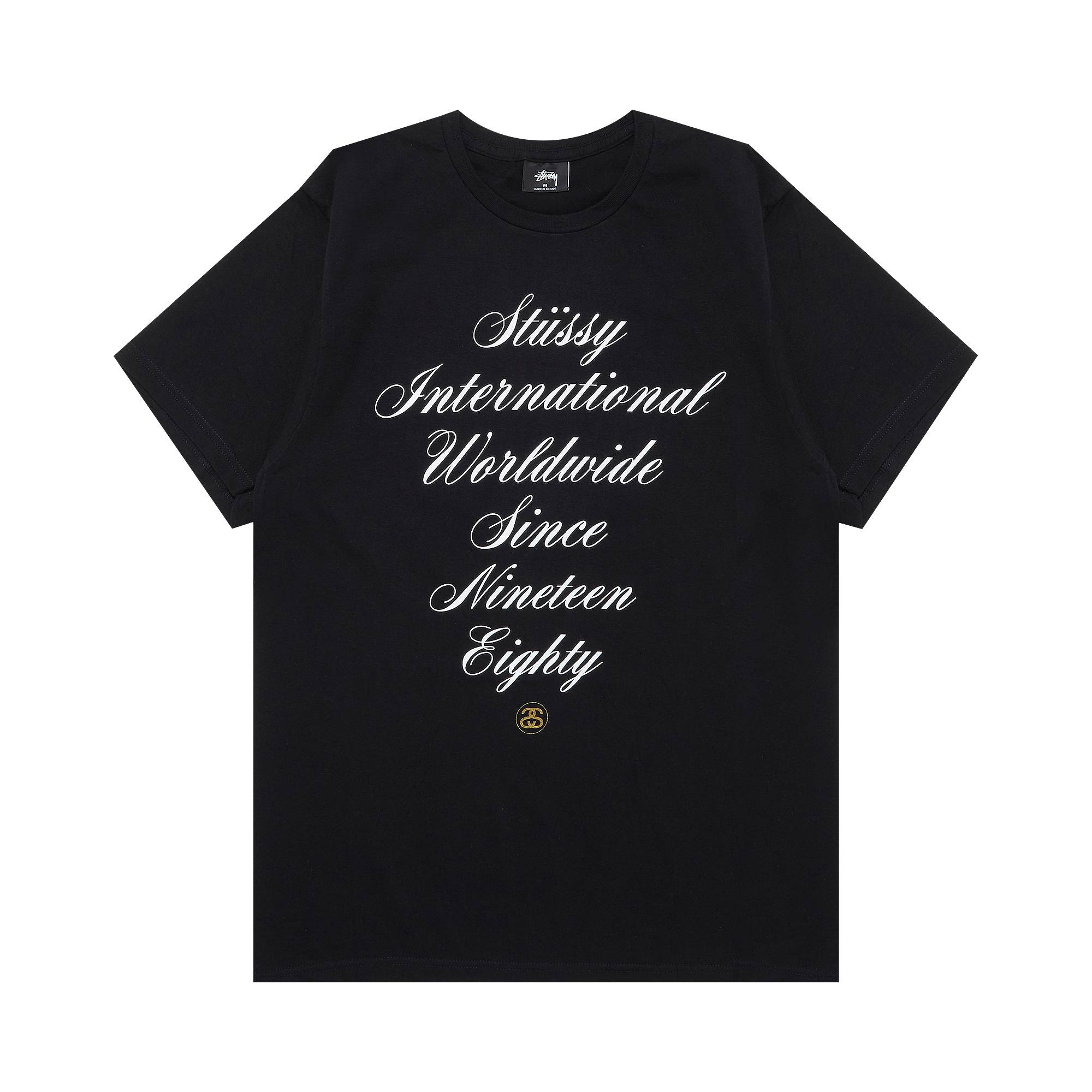 Stüssy Stussy International Script Tee 'Black' | REVERSIBLE