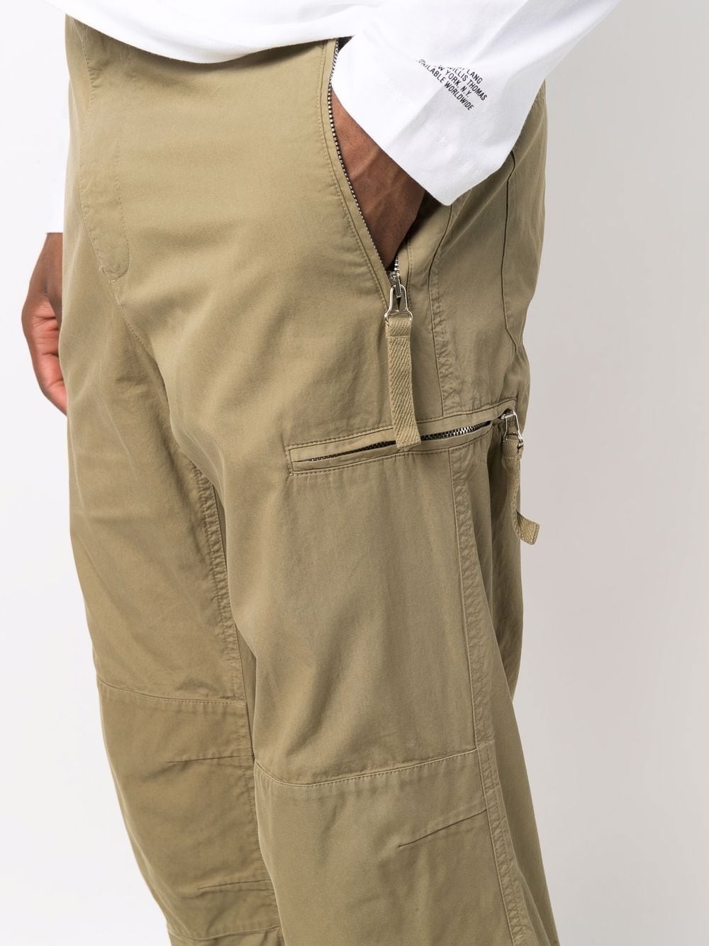 zip-pocket straight-leg trousers - 6
