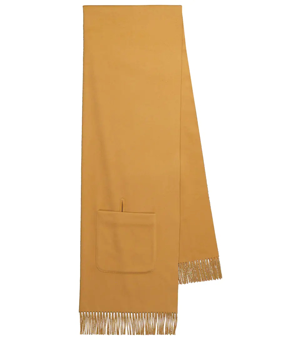 Stola fringed cashmere cape - 1