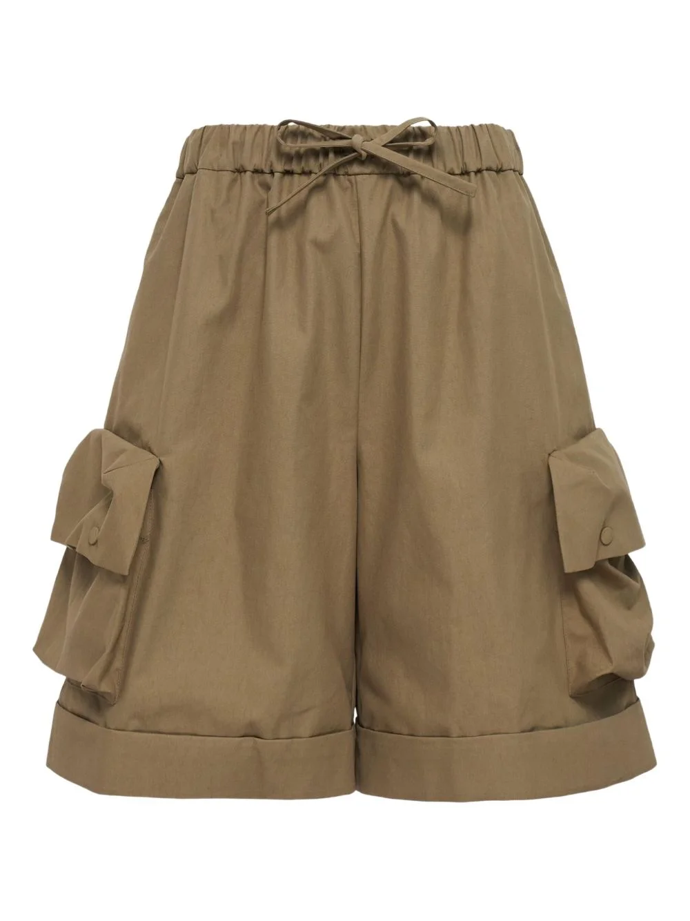 flap-pocket drawstring shorts - 1