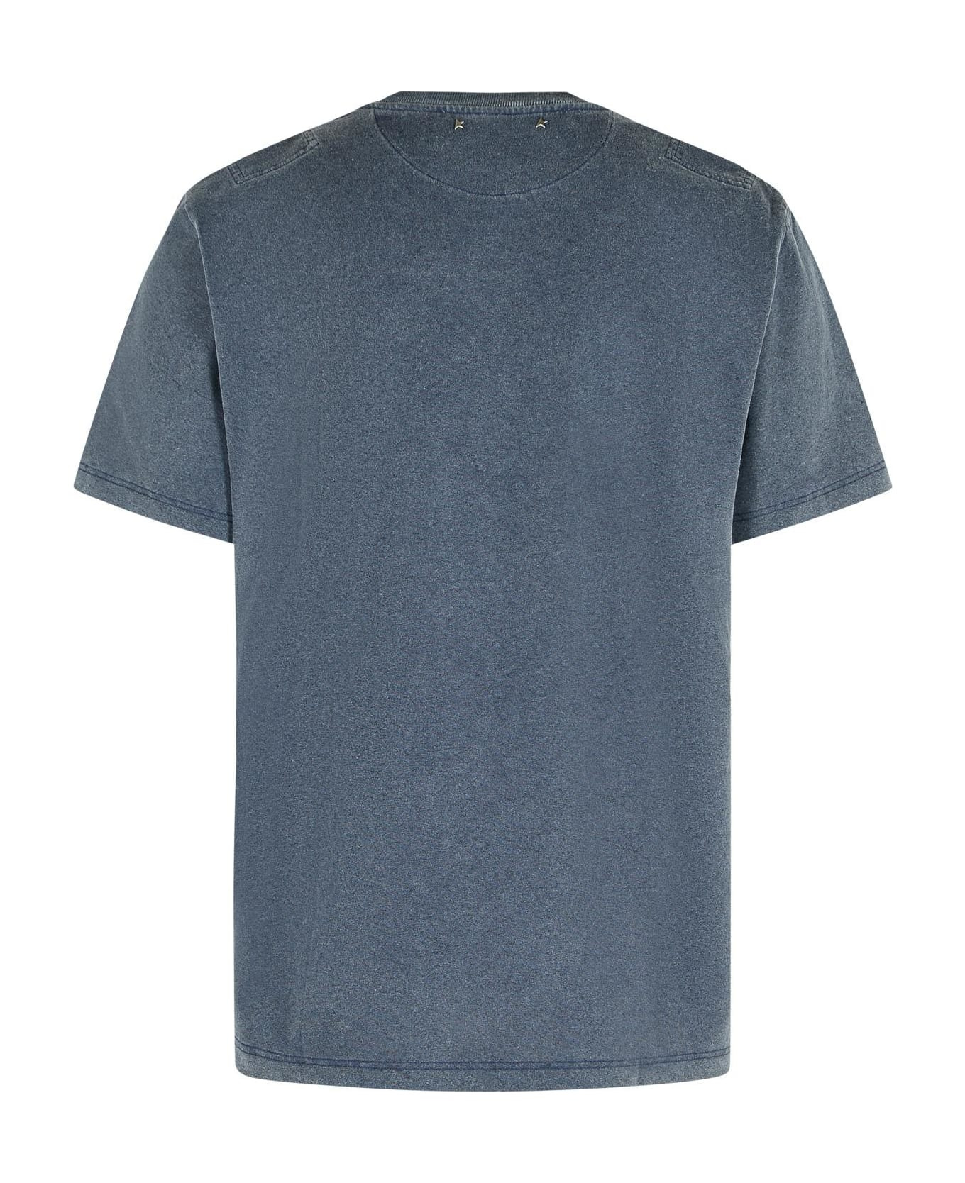 Blue Cotton T-shirt - 3