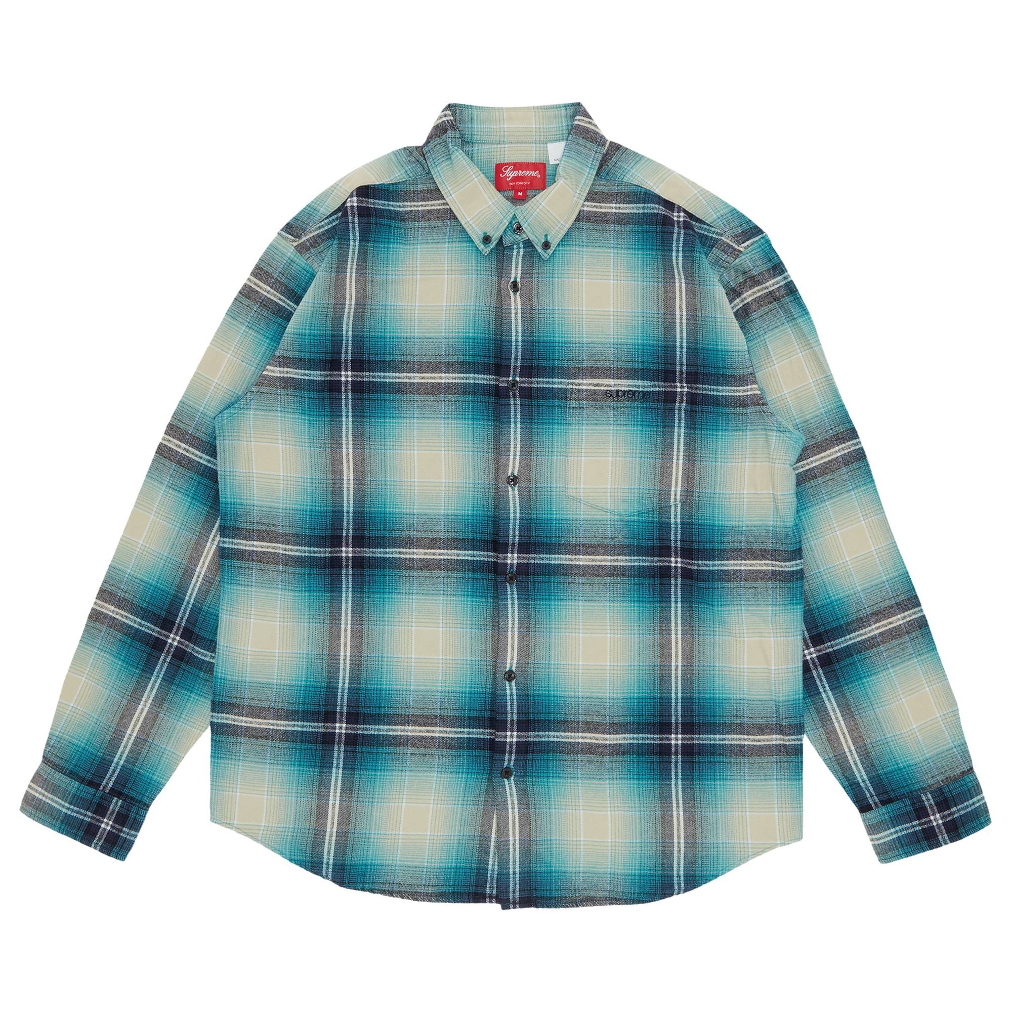 Supreme Supreme Shadow Plaid Flannel Shirt 'Blue' | REVERSIBLE