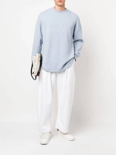 extreme cashmere crew-neck fine knit jumper outlook