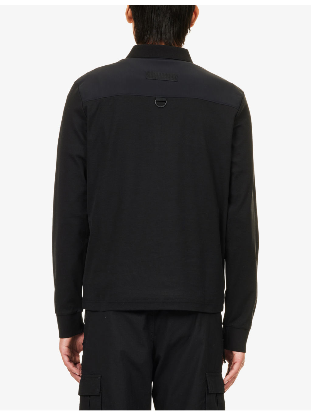 Dalon Long-Sleeve Cotton-Jersey Polo Shirt - 4