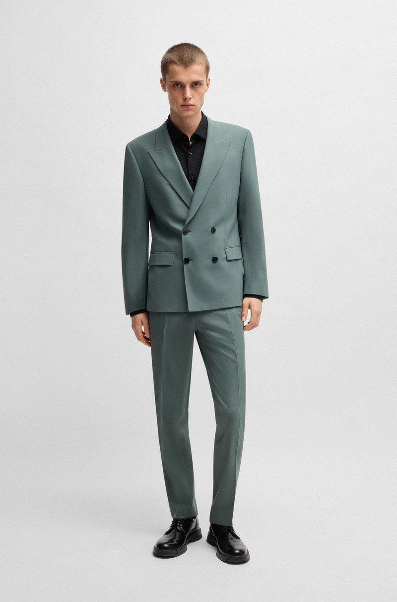 HUGO SLIM-FIT SHIRT IN COTTON-LINEN JACQUARD outlook