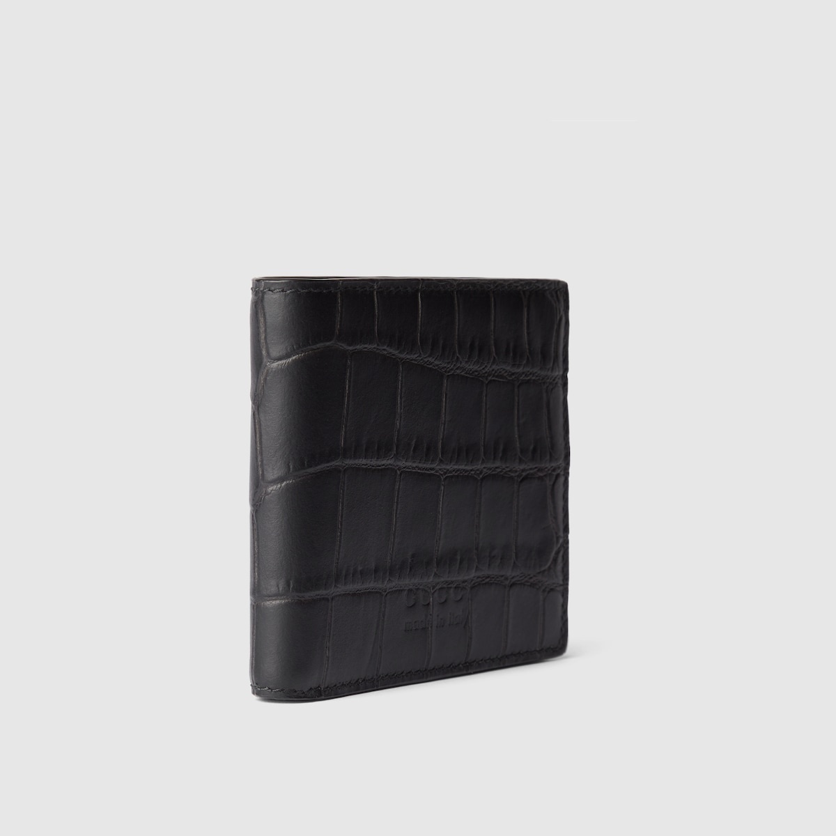 Bi-fold crocodile wallet - 3