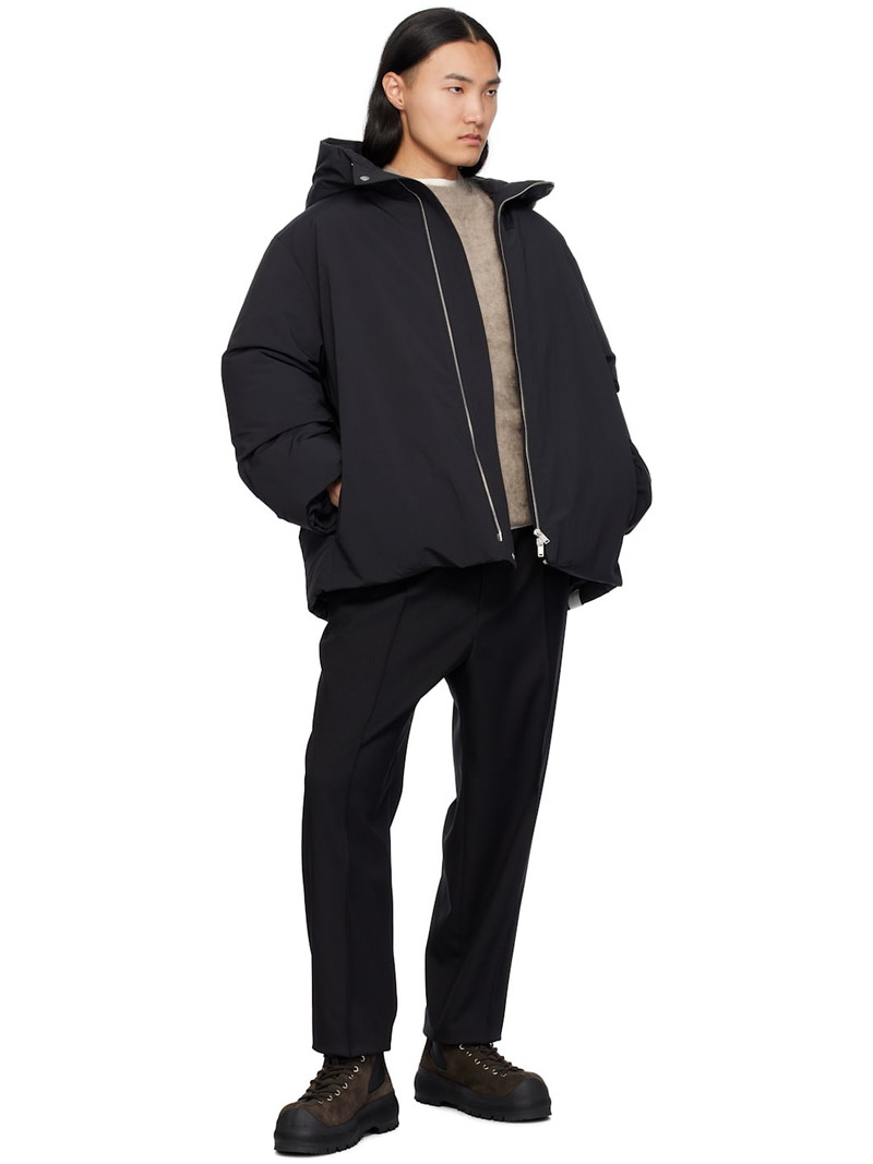 Jil Sander Black Hooded Down Jacket outlook