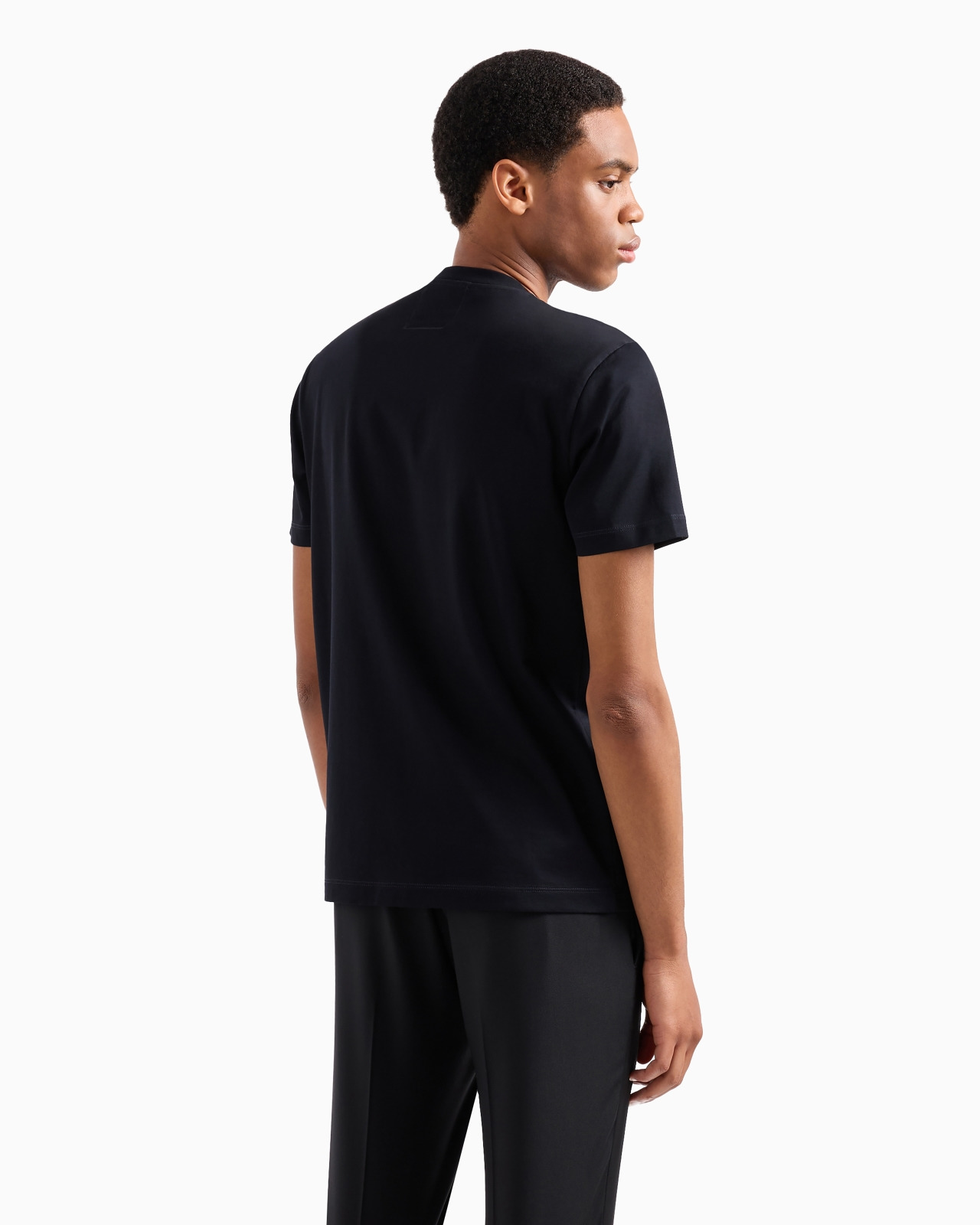 Jersey T-shirt with jacquard logo - 3