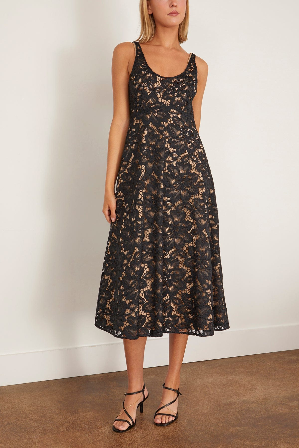 Lacy Dream Dress in Pure Black - 5