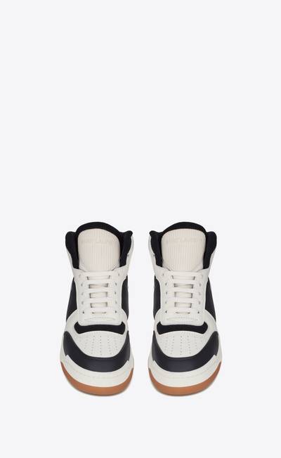 SAINT LAURENT sl/80 mid-top sneakers in smooth and grained leather outlook