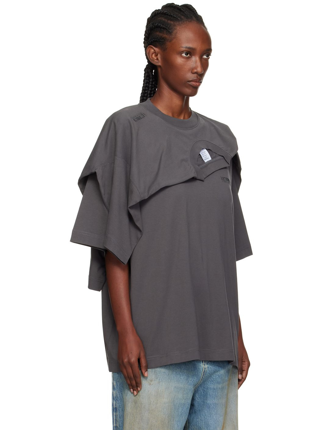 Gray Double Layered T-shirt - 2
