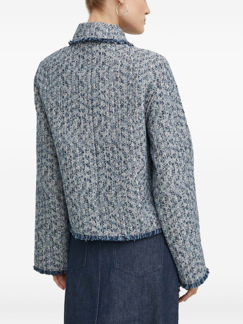 tweed-effect zip-up jacket 3