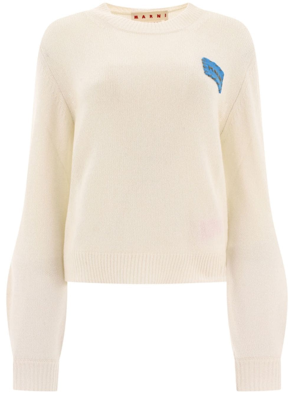 logo-appliquÃ© cashmere jumper - 1